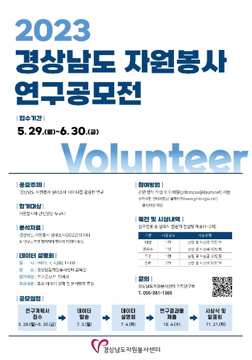 2023 경상남도 자원봉사 연구 공모전