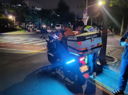 지난 30일 둔산동 시청역네거리 일대 관계기관 합동단속 장면