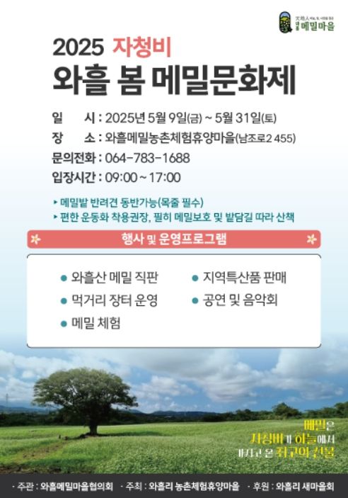 '2025 자청비 와흘 봄 메밀문화제' 포스터