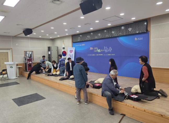 완주군 상관면, 심폐소생술 및 AED 교육 실시